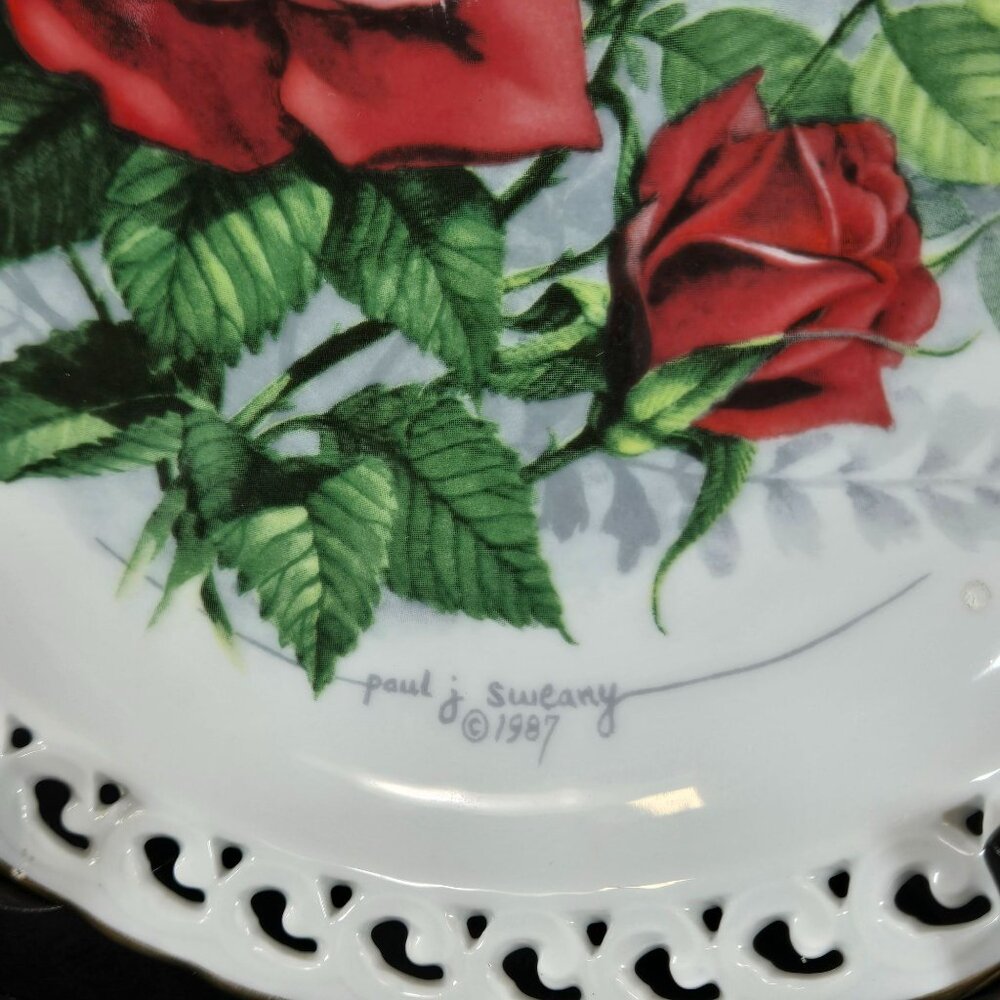 Hamilton Collection American Rose Garden American Spirit Artist Signed Plate - Picture 3 of 7